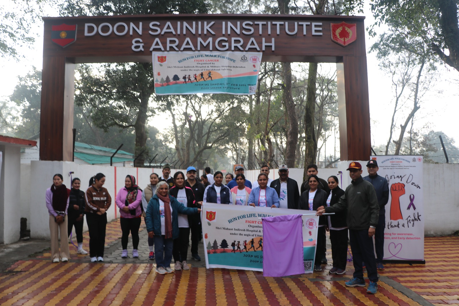 विश्व कैंसर दिवस 2026 के उपलक्ष्य में “रन फॉर लाइफ, वॉक फॉर होप” का देहरादून में आयोजन